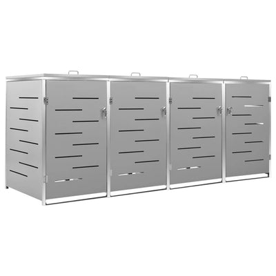 VIDAXL Container Storage quattro -Double 276.5x77.5x112.5 cm in acciaio inossidabile