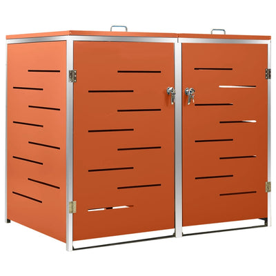 Archiviazione contenitore Vidaxl Double 138x77.5x112.5 cm in acciaio inossidabile