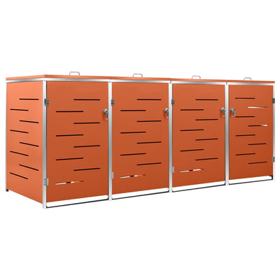VIDAXL Container Storage quattro -Double 276.5x77.5x112.5 cm in acciaio inossidabile