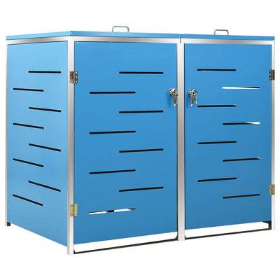 Archiviazione contenitore Vidaxl Double 138x77.5x112.5 cm in acciaio inossidabile