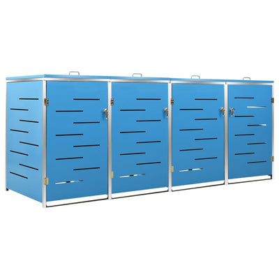 VIDAXL Container Storage quattro -Double 276.5x77.5x112.5 cm in acciaio inossidabile