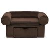 Vidaxl Dog Bank con cassetto 75x50x38 cm Plush Brown