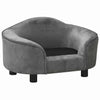 Vidaxl hondenbank 67x47x36 cm pluche grijs