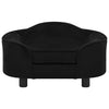 Vidaxl hondenbank 67x47x36 cm pluche zwart