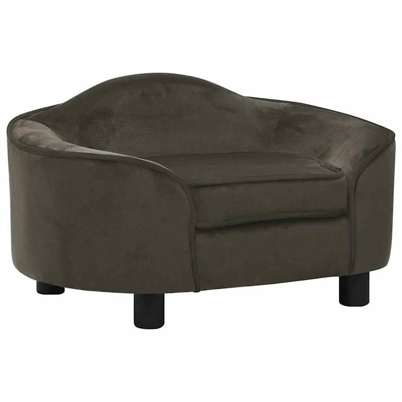 Vidaxl Dog Bank 67x47x36 cm peluche grigio scuro