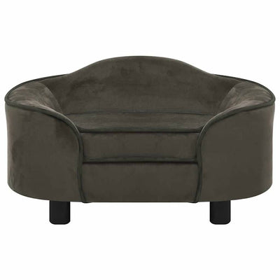 Vidaxl hondenbank 67x47x36 cm pluche donkergrijs