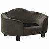 Vidaxl Dog Bank 67x47x36 cm peluche grigio scuro