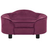 Vidaxl Dog Bank 67x47x36 cm Plush Bordeaux rosso