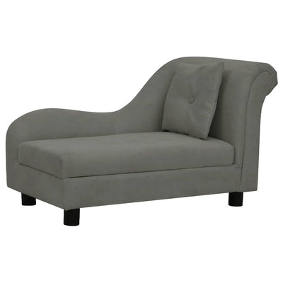 Vidaxl Bank con cojín 83x44x44 cm peluche gris oscuro