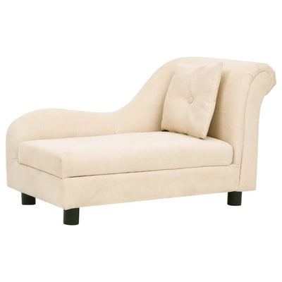 Vidaxl Bank con cojín 83x44x44 cm de crema de felpa -Coled