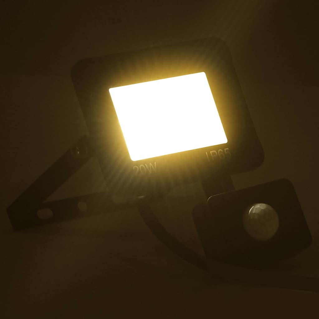 Faretto VidaXL con sensore LED 20 W bianco caldo