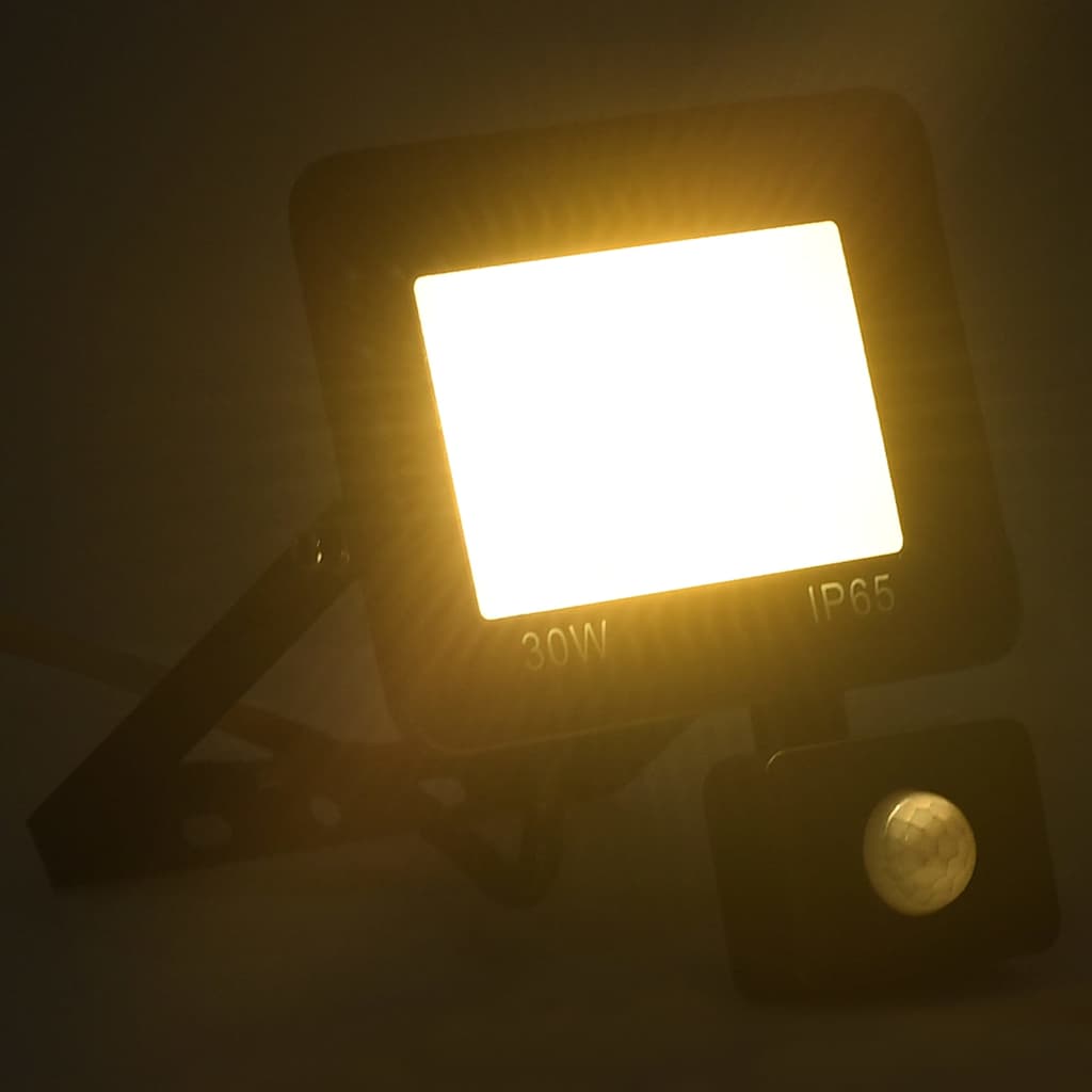 Faretto VidaXL con sensore LED 30 W bianco caldo