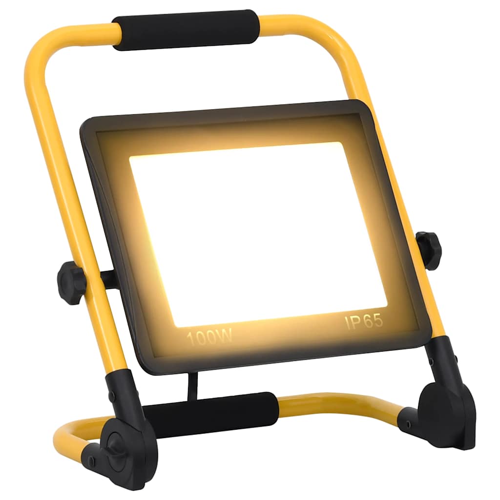 Foco VidaXL con mango LED 100 W blanco cálido
