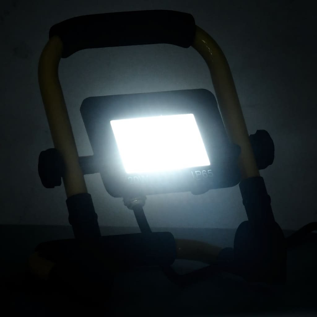 Foco VidaXL con mango LED 20 W blanco frío