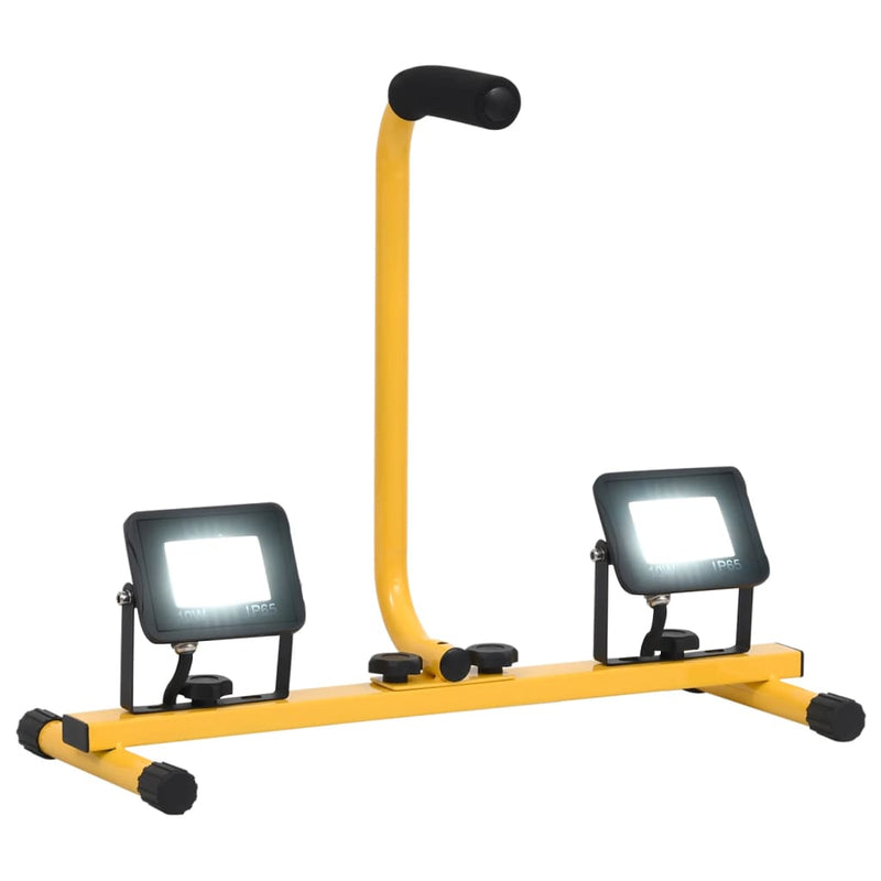 Vidaxl Spotlight con manico LED 2x10 W Cold White