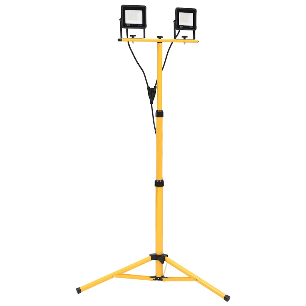 Vidaxl spotlight met statief led 2x20 w warmwit