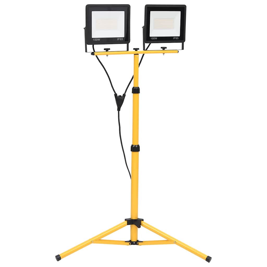 Faretto VidaXL con treppiede LED 2x100 W bianco caldo