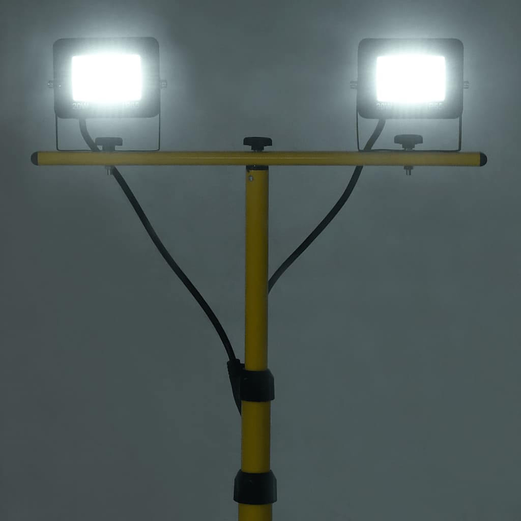 Foco VidaXL con trípode LED 2x20 W blanco frío