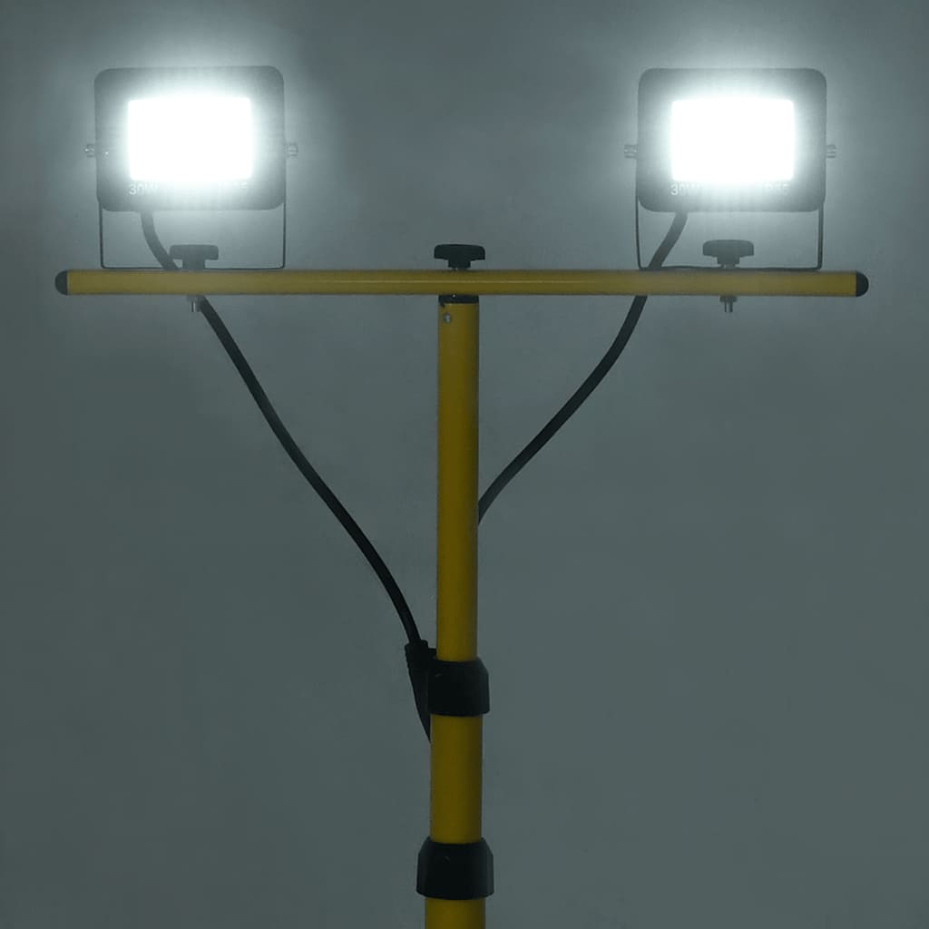 Foco VidaXL con trípode LED 2x30 W blanco frío
