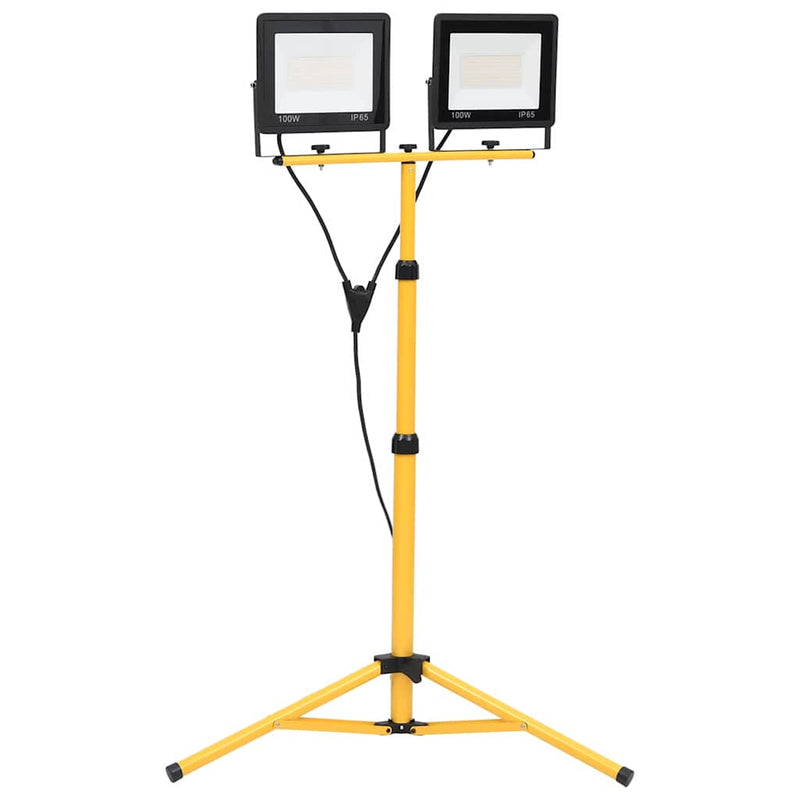 Vidaxl spotlight met statief led 2x100 w koudwit
