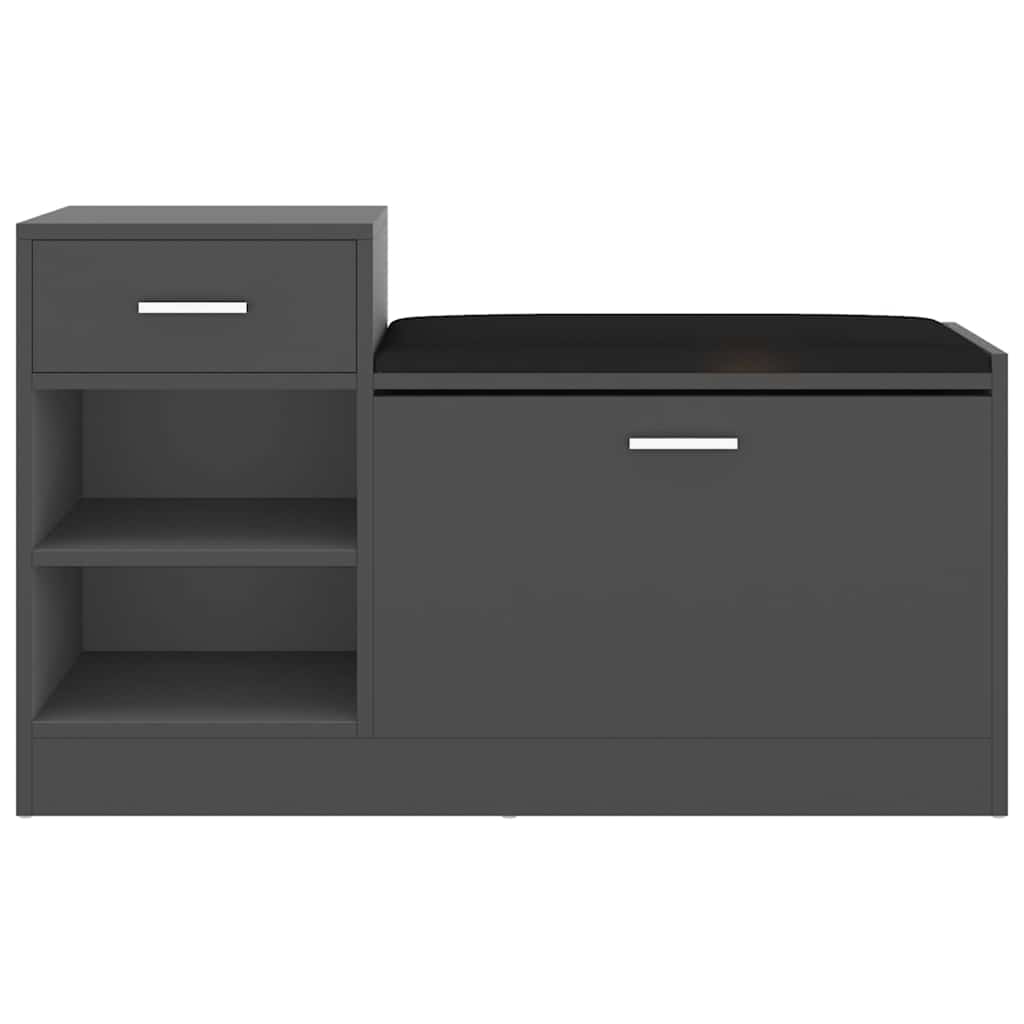 Divano scarpa Vidaxl 94.5x31x57 cm grigio in legno elaborato