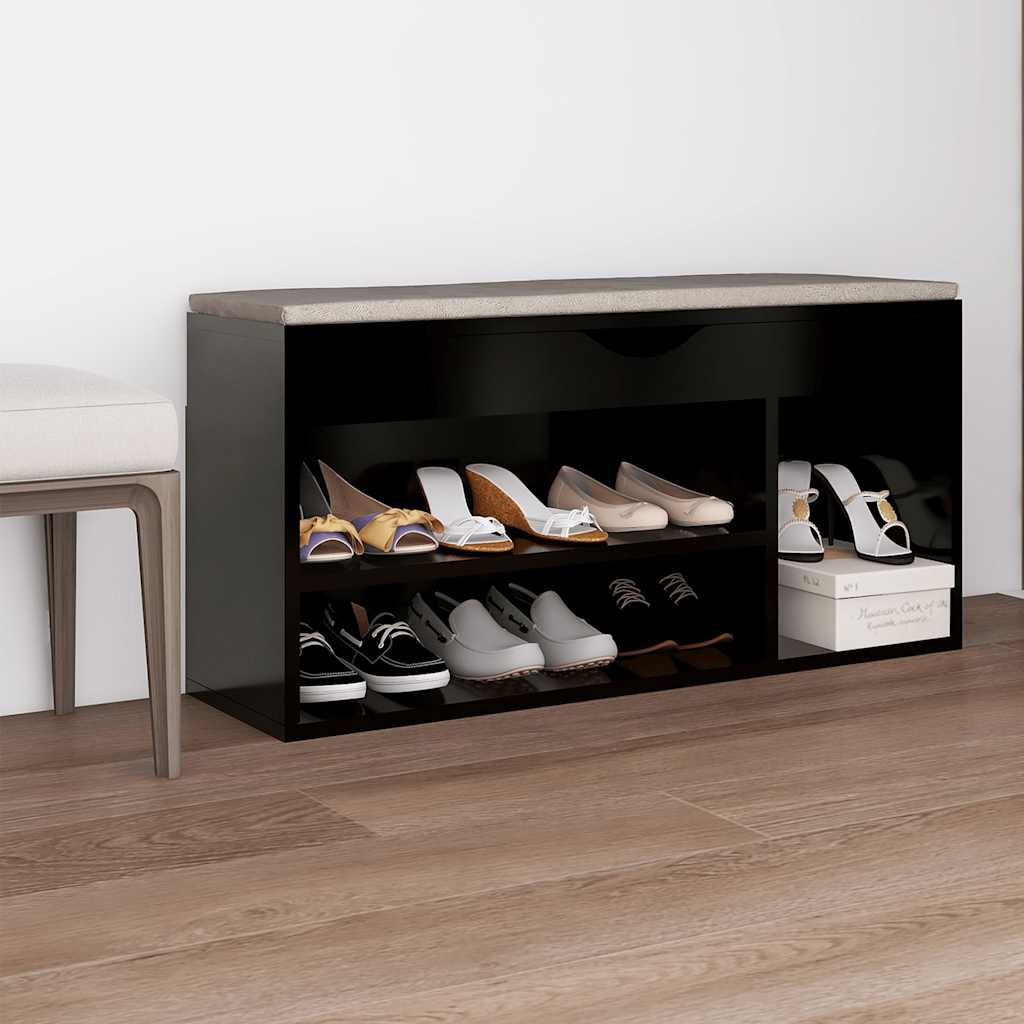 Panca per scarpe Vidaxl con cuscino 104x30x49 cm in legno proprietà