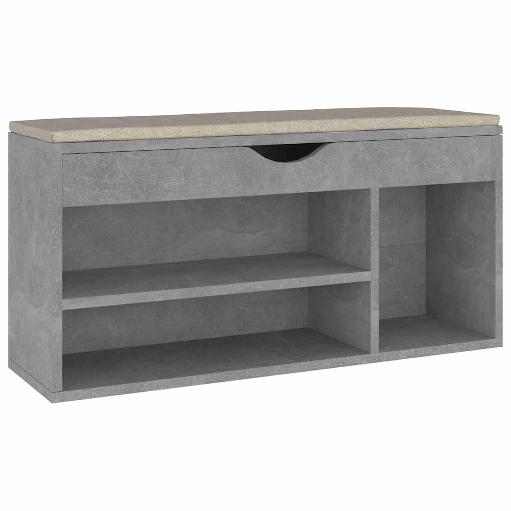 Banco de zapatos Vidaxl con cojín 104x30x49 cm Price de concreto de madera procesada