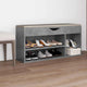 Banco de zapatos Vidaxl con cojín 104x30x49 cm Price de concreto de madera procesada