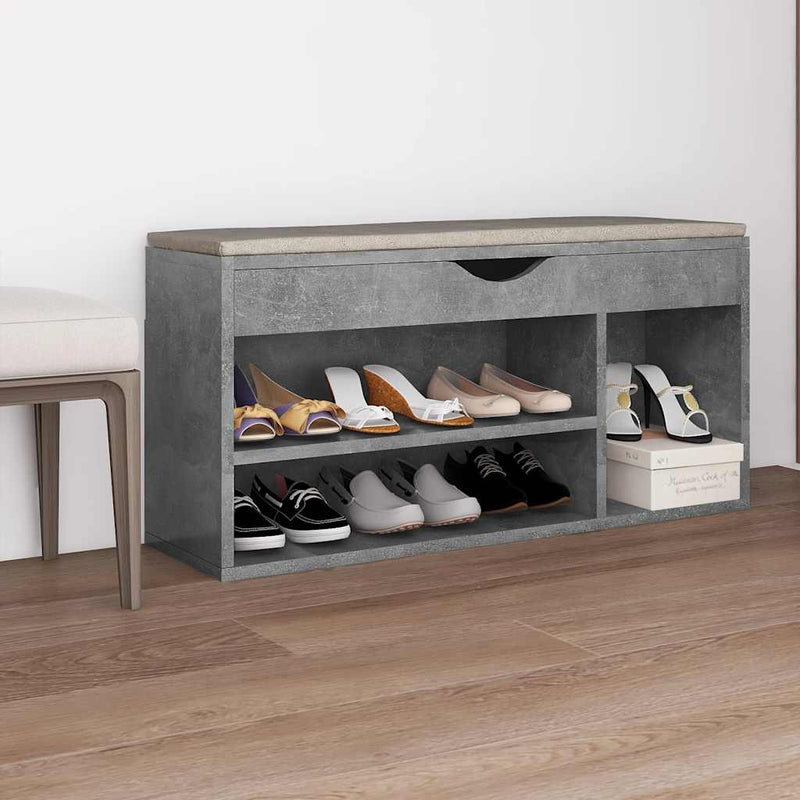 Vidaxl panca per scarpe con cuscino 104x30x49 cm Prezzo in legno trasformato