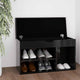 Banco de zapatos Vidaxl con cojín 80x30x47 cm de madera de alto brillo negro
