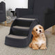 Vidaxl Dog Staircase 3 passi pieghevole nero