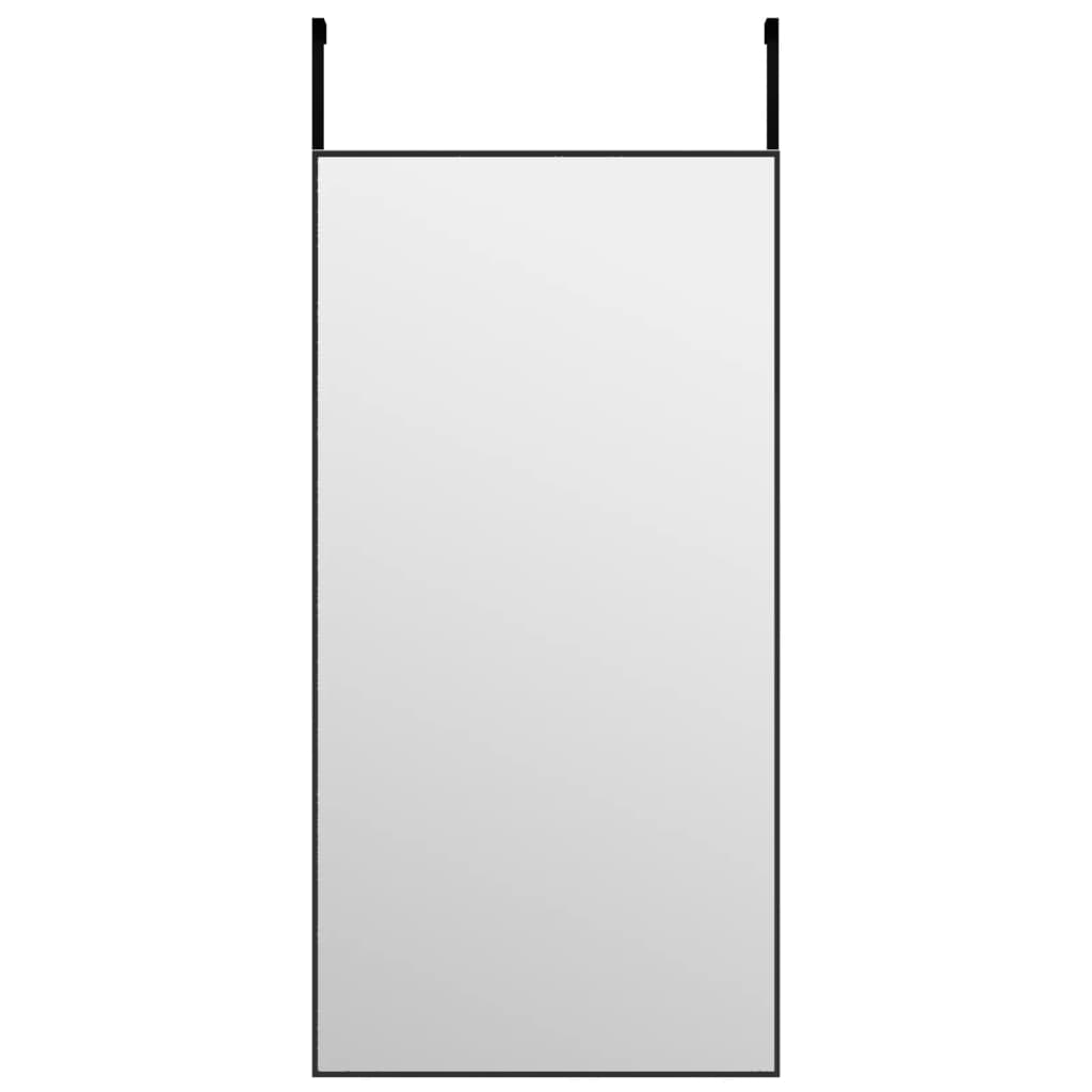 Vidaxl Door Mirror 40x80 cm de vidrio y aluminio negro