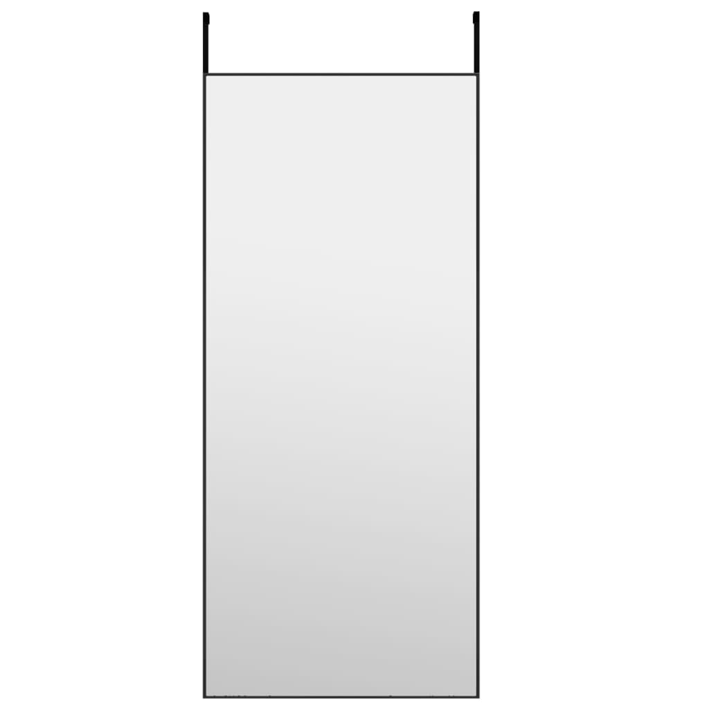 Specchio della porta Vidaxl 40x100 cm di vetro e nero in alluminio
