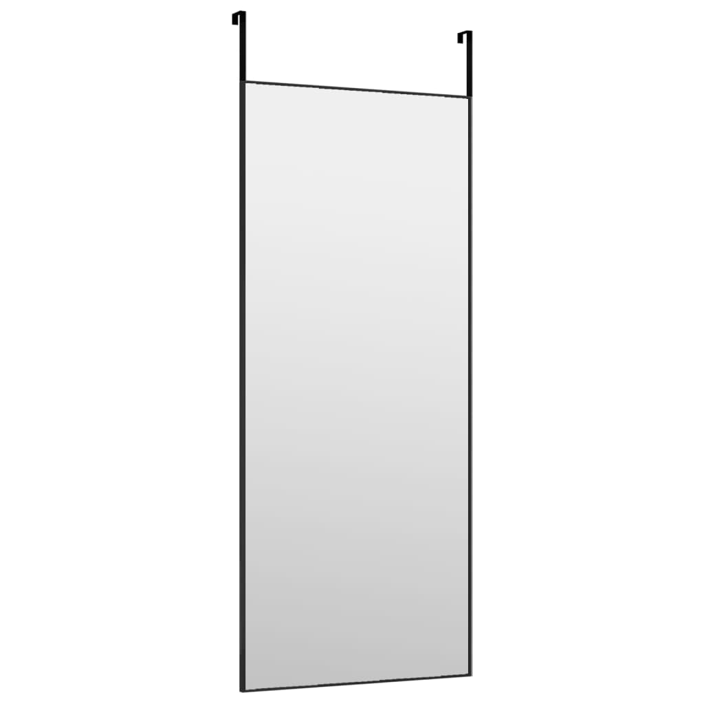 Specchio della porta Vidaxl 40x100 cm di vetro e nero in alluminio