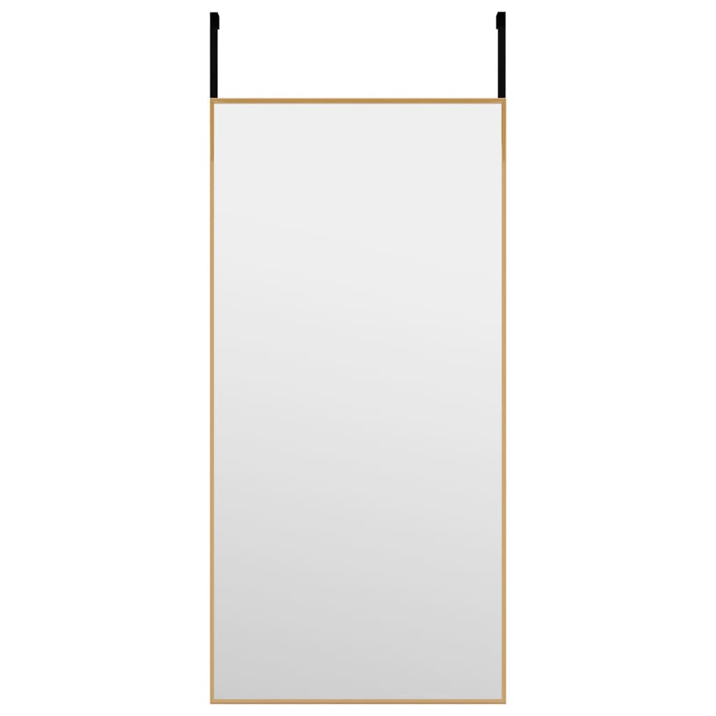 Specchio della porta Vidaxl 30x60 cm di vetro e oro in alluminio