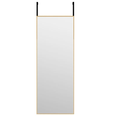 Vidaxl Door Mirror 30x80 cm de vidrio y oro de aluminio coloreado
