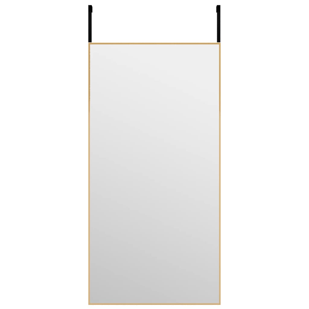 Specchio della porta Vidaxl 40x80 cm di vetro e oro in alluminio
