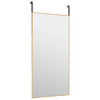 Specchio della porta Vidaxl 40x80 cm di vetro e oro in alluminio