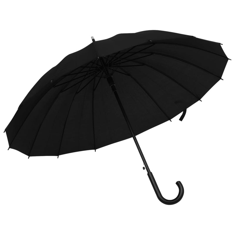 Vidaxl paraguas automáticamente 105 cm negro