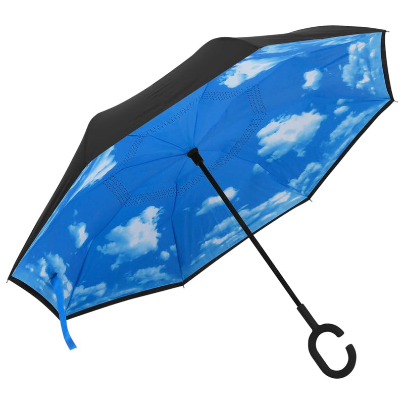 Vidaxl ombrello c-mane 108 cm nero