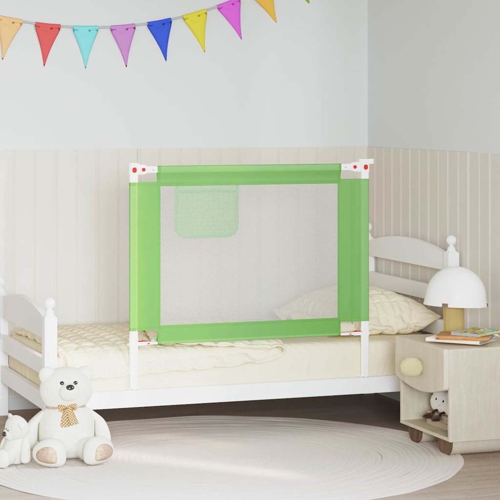 vidaXL Sponda Letto Bambino 100x25 cm Tessuto Verde