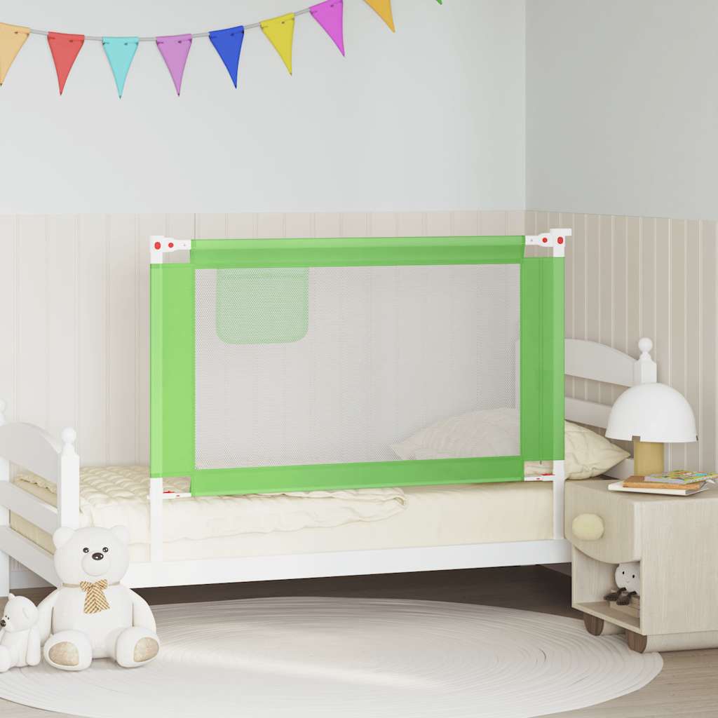 vidaXL Sponda Letto Bambino 120x25 cm Tessuto Verde