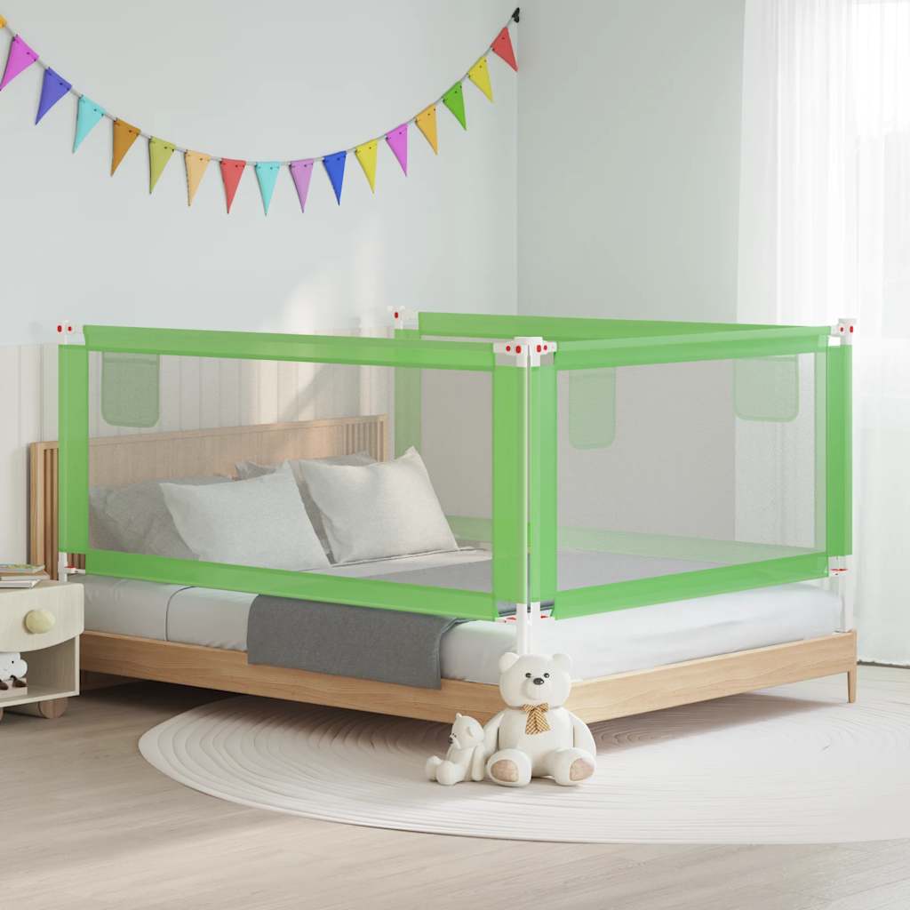 Vidaxl bedhekje peuter 190x25 cm stof groen