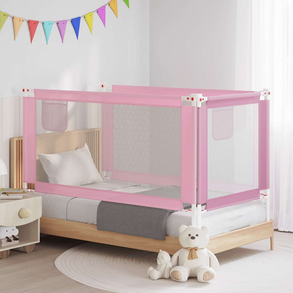 Vidaxl bedhekje peuter 160x25 cm stof roze