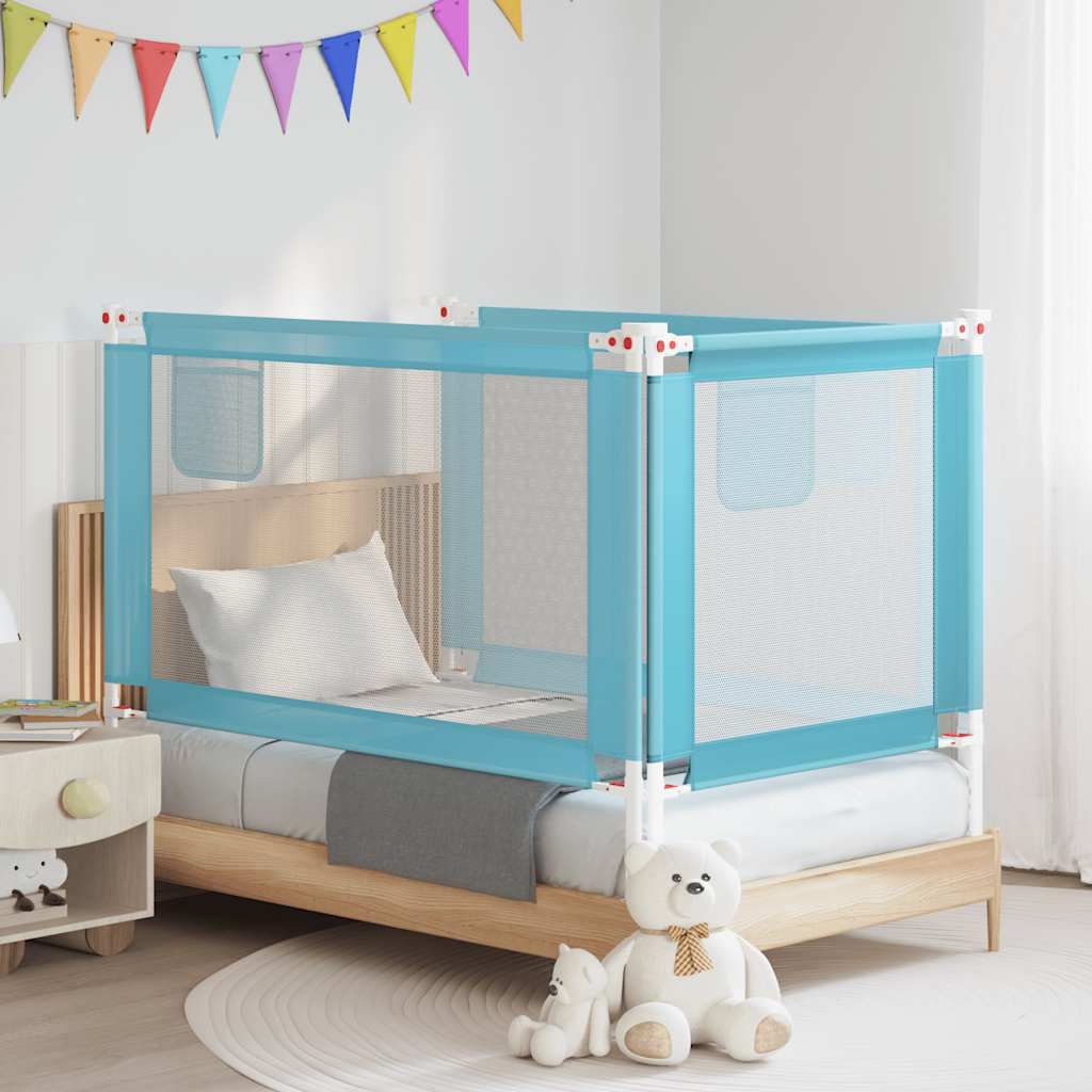 Vidaxl bedhekje peuter 140x25 cm stof blauw