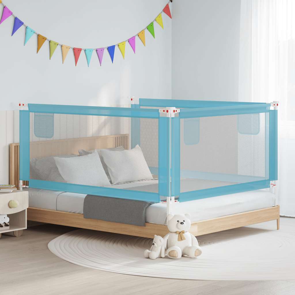 Vidaxl bedhekje peuter 180x25 cm stof blauw