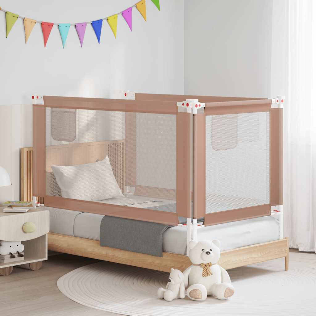 Vidaxl bedhekje peuter 140x25 cm stof taupe