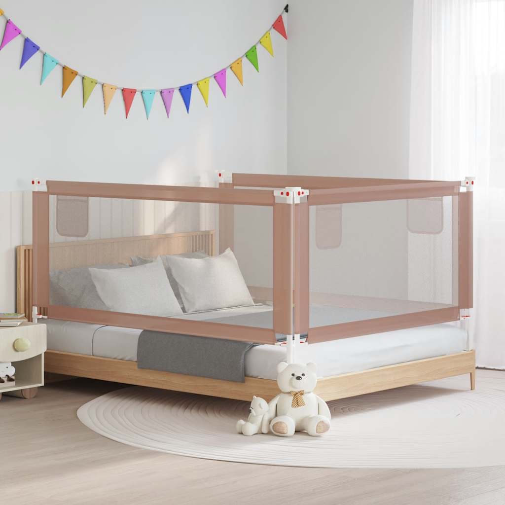 Vidaxl bedhekje peuter 190x25 cm stof taupe