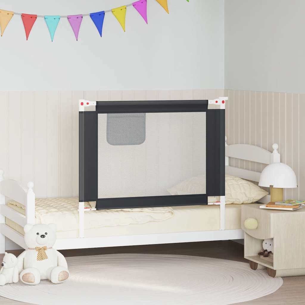 Vidaxl bedhekje peuter 100x25 cm stof donkergrijs