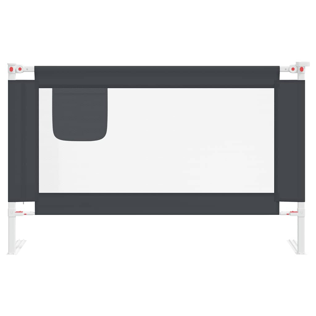 Vidaxl Bedhek Toddler 120x25 cm de tela oscura gris